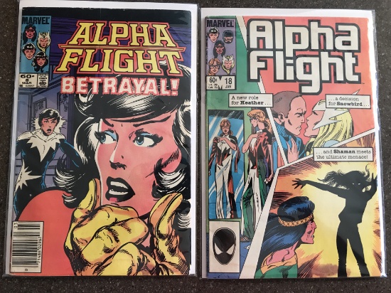 2 Issues Alpha Flight Comic #8 & #18 Marvel Comics Bronze Age Comics