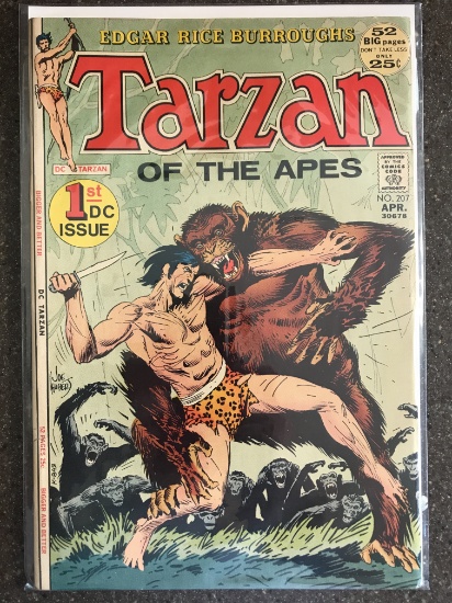 Tarzan of the Apes Comic #207 Key 1st DC Issue Joe Kubert 1972 Bronze Age ER Burroughs Giant