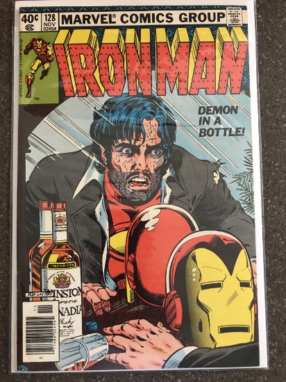 Iron Man Comic #128 Marvel KEY DEMON IN A BOTTLE issue Bob Layton Cover 1979 Bronze Age