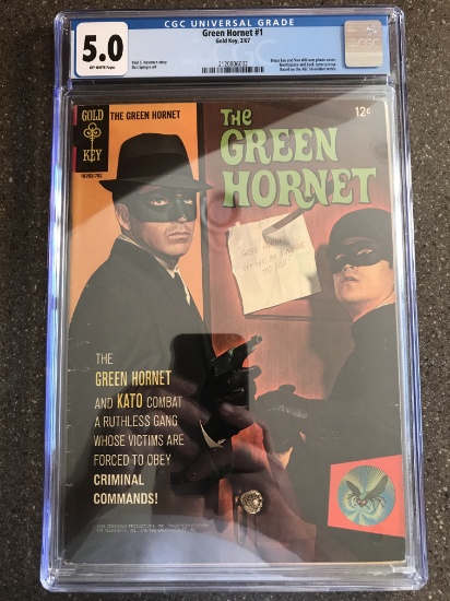 Green Hornet Comic #1 Gold Key CGC Graded 5.0 Silver Age 1967 Photo Cover Bruce Lee 12 Cents