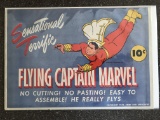 Flying Captain Marvel Fawcett 1944 GOLDEN AGE Punch Out Paper Toy Never Been Used