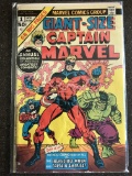 Giant Size Marvel Captain Marvel #1 Annual 1975 Bronze Age Hulk Captain America Key First Issue