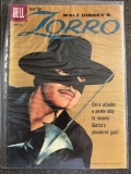 Walt Disneys ZORRO #8 DELL Western Adventure Comic 1959 Silver Age 10 Cents Guy Williams