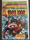 Marvel Double Feature Comic #1 Captain America Iron Man 20 Cents 1973 Bronze Age Key 1st Issue