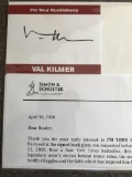 I'm Your Huckleberry Name Card Signed by VAL KILMER for the release of his Autobiography by Simon &
