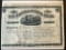Capital Stock Certificate 1881 10 Shares The Lehigh & Hudson River Railroad Company $100 Each Share