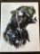 Black Panther Canvis Wood Frame Memorial Art Work Chadwick Boseman Marvel Studios