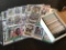 6 Protective Sheets of Collectible Football Cards Plus Small Box Full of Cards