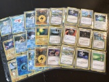 6 Sheets Lightning Water & Trainer Pokemon Cards 106 Total 21 are RARE Cards