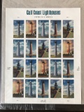 Gull Coast Lighthouses US Postage Stamps Uncirculated Twenty 44 Cent Stamps Collectable