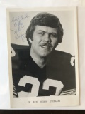 Black & White Photo Signed by Mike Wagner NFL Steeler Won 4 Super Bowls