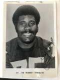 Black & White Photo Signed by Joe Greene NFL Hall of Fame Won 4 Super Bowls