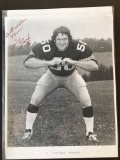 Black & White Photo Signed by Jim Clack NFL Pittsburg Steelers New York Giants