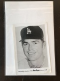 Black & White Photo Signed by Bill Russell MLB Los Angeles Dodgers Won the World Series Twice