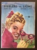 Official Program Pittsburg Steelers Vs Detroit Lions 1947 Forbes Field
