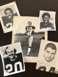 5 Photos with Autographs Joe Greene Roy Gerela and 3 other Pittsburg Steelers Players