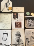 Pittsburg Pirates Team Photos with Autographs Dave Cash Bob Johnson Steve Blass Bob Friend 16 other