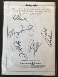 Autographs from Jackie Gleason Inerrary Classic February 18 - 24 1974