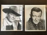 2 Black & White 8 x 10 Photos of The Duke John Wayne Publicity Photos