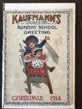 Kaufmans Sundy School Greeting Childrens Book PB Christmas 1914 Kaufmanns The Big Store