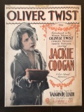 Oliver Twist Ballad Sheet Music 1922 Golden Age Screen Version Starring Jackie Coogan Vaughn De Leat