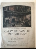 Carry Me Back to Old Virginny Sheet Music 1906 Golden Age James A Bland Alma Gluck Oliver Ditson Com