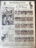 The Pittsburg Press Newspaper 1936 Pictorial of Boxing Great Jack Demsey's Biggest Fights