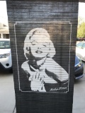 Large Marylin Monroe Wooden and Cloth Banner