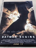 Batman Begins Original Double Sided Theatrical Bus Shelter 4'x6' Warner Brothers DC Comics