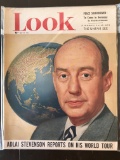 Look Magazine 1953 Golden Age Adai Stevenson World Tour Issue in Protective Plastic