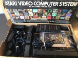 Original Atari Game System with 6 Controllers All Wires Power Cord Instructions and 10 Games