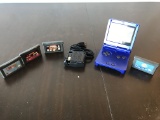 Gameboy Advanced SP Cobalt Blue Charger Included 4 Games Perfect Condition