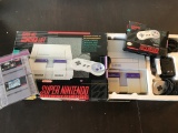 Original Super Nintendo Entertainment System with All Cords 2 Controllers 2 Games Star Wars Pilot Wi