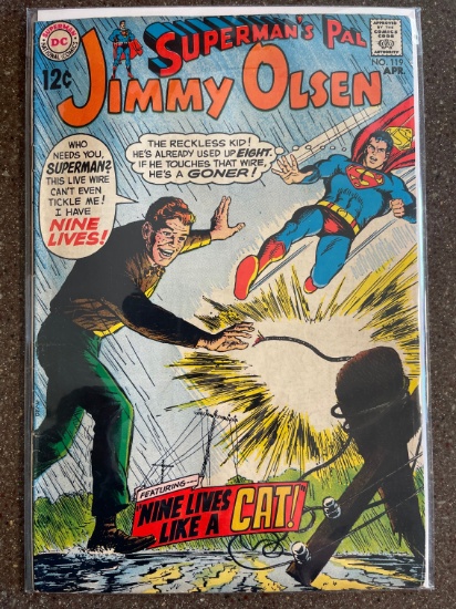 Supermans Pal Jimmy Olsen #119 DC Comics 1969 Silver Age Nine Lives Alvin Schwartz Leo Dorfman