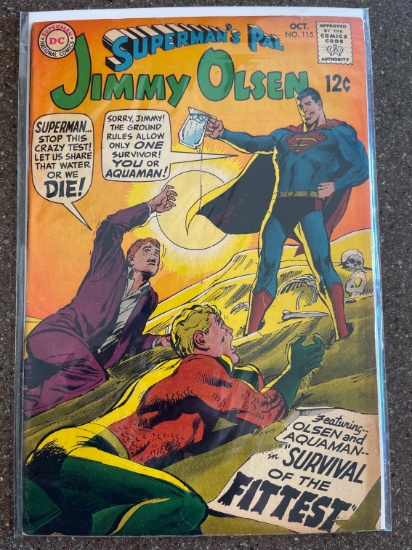 Supermans Pal Jimmy Olsen #115 DC Comics 1968 Silver Age Aquaman Survival of the Fittest