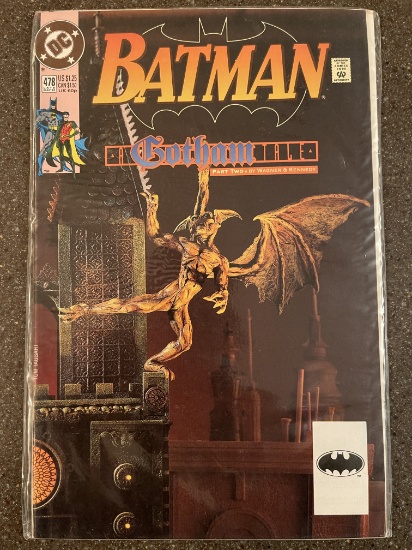 Batman Comic #478 DC Comics 1992 Trapped in a Vault With Gargoyle