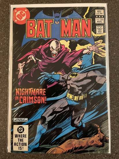 Batman Comic #350 DC Comics 1982 Bronze Age Nightmare in Crimson