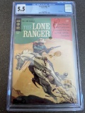 Lone Ranger Comic #5 Gold Key CGC Graded 5.5 Encased 1966 Silver Age 12 Cents Painted Cover