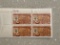 US Stamps #1357 Daniel Boone 1968 Unused Block of 6 Cent Stamps