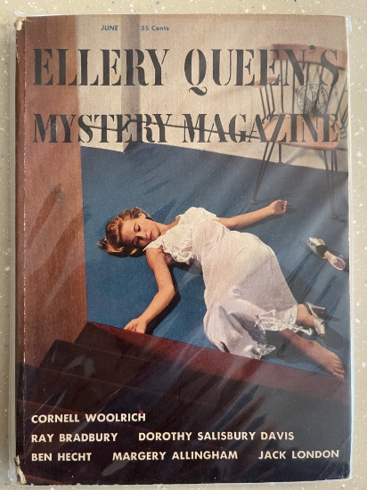 Ellery Queens Mystery Magazine Vol 23 #6 Davis Publications 1954 Golden Age Ray Bradbury