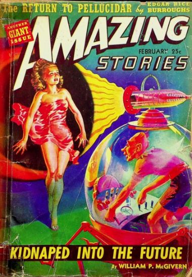 Amazing Stories Magazine Vol 16 #2 Experimeter Publications 1942 Golden Age Edgar Rice Burroughs Isa