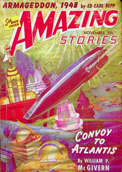 Amazing Stories Magazine Vol 15 #11 Experimeter Publications 1941 Golden Age Edgar Rice Burroughs Is