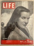 Vintage Life Magazine August 1947 Golden Age Ella Raines Cover