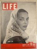 Vintage Life Magazine January 1945 Golden Age Crochet Togs Cover