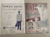 2 Vintage Sheet Music Fate It Was Fate When I First Met You 1923 & Stein Song 1930