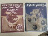 2 Vintage Sheet Music Irving Berlins When That Midnight Choo Choo Leaves for Alabam 1912 & The Ragti