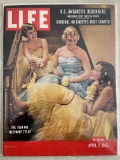 Vintage Life Magazine April 1956 Silver Age Sunbathers The Teen Age Telephone Tie Up 20 Cents