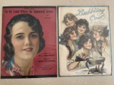 2 Vintage Sheet Music Bubbling Over 1919 In the Land Where the Shamrock Grows 1919