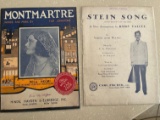 2 Vintage Sheet Music Montmartre 1930 Stein Song 1930