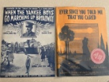 2 Vintage Sheet Music Ever Since You Told Me That You Cared 1920 When the Yankee Boys Go Marching Up